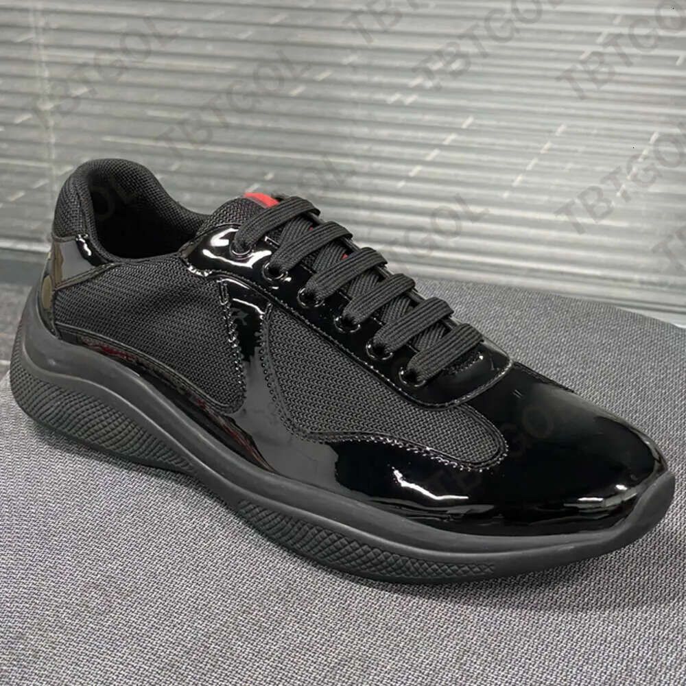 Men Women Americas Cup Xl Leather Sneakers High Quality Patent Leather Flat Trainers Black Mesh Lace-up Casual Shoes Outdoor Runner Trainers Sport Shoe 53 - 8 of 9