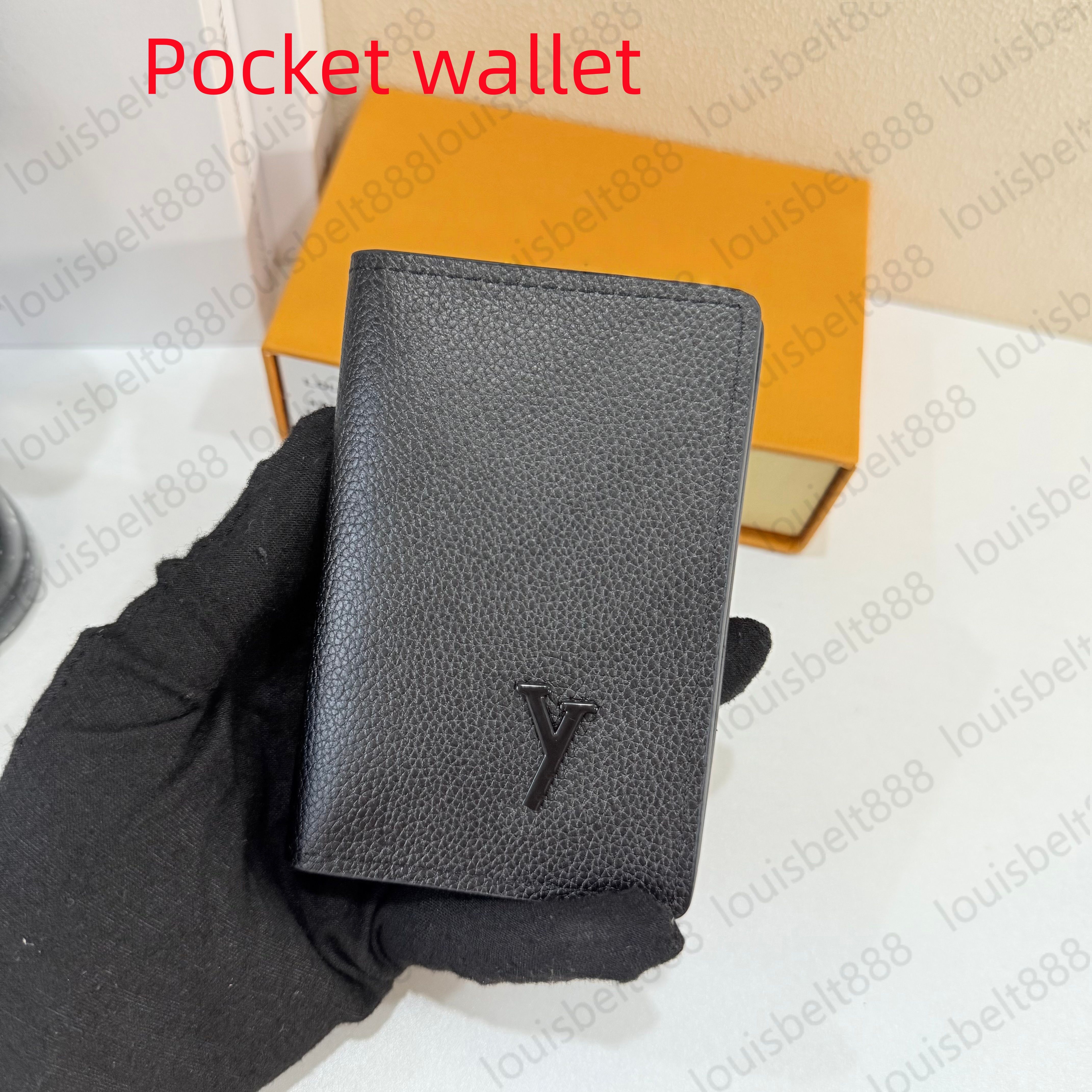 designer Pocket organizer card holder luxury man Monogram Pocket wallet sports field scenery Skiing card holder Golf wallets Multiple colors to choose from - 5 of 7