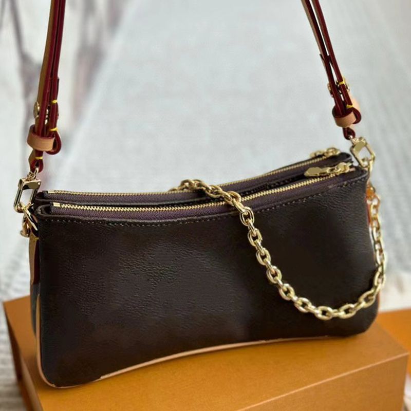 Denim Hobo Designer Shoulder Bags Women's Handbags Totes Leather Trim Casual Chain on The Wallets Fashion Light Blue Liv Tote New - 5 of 8