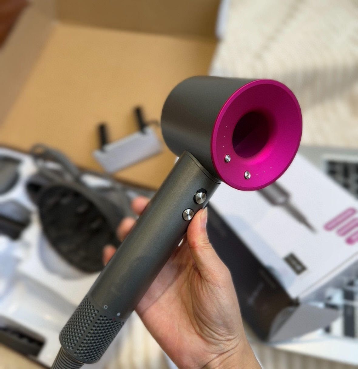 hair dryer professional dryer blow dryer electric hair drier air wrap ceramic ionic tourmaline air blower secadora quickdry salon barber leafless powerful safety - 3 of 9
