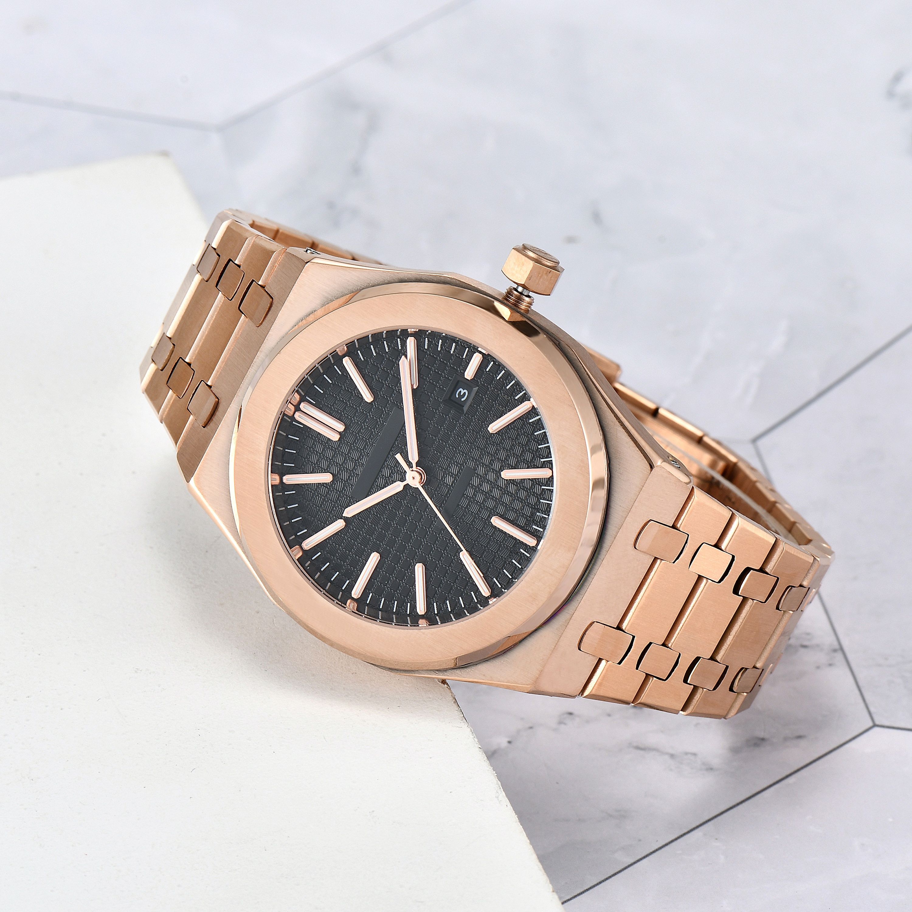 men's automatic watch with sapphire luminous dial - stainless steel swim watch, smart casual style 41mm - 2 of 8