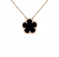 rose gold black necklace