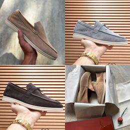 Designer Men Women Woven Suede Loafers Slip On Driving Shoes Metal Pendant Soft Moccasins Outdoor Daily Walking Casual Breathable Footwear Top Quality 739 - huaqiangbeibuy