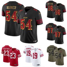 NFL Men San Francisco 49ers Fred Warner Authentic Scarlet Alternate Performance Player Game Jersey