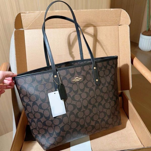 Tote Bag Designer Bag Women's Fashion Classic Shoulder Bag Luxury Handbags Flower Letter Large Capacity Leather Totes Commuting Shopping Bag Casual Tote 01 - Bags, Luggage & Accessories - huaqiangbeibuy