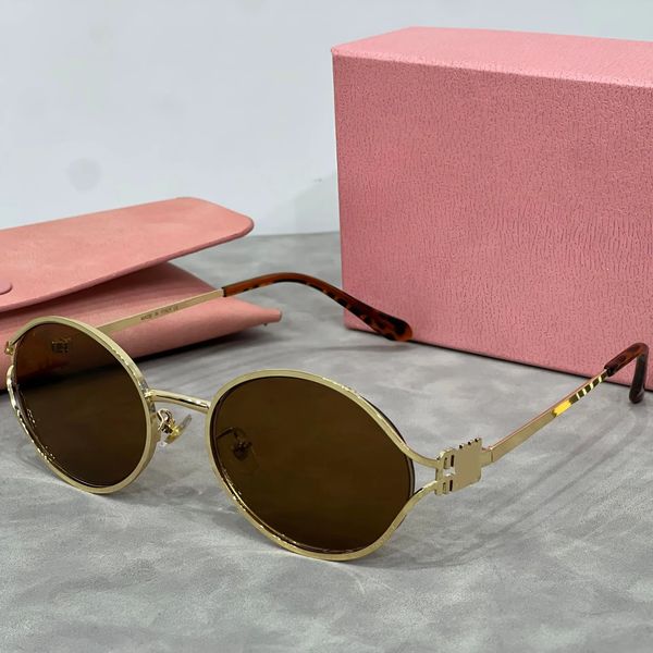 MU Classic Sunglasses Women HOT Designer Fashion Retro Eyewear Outdoor Beach Leisure Style Goggles UV400 Anti-Ultraviolet Metal Oval Full Frame Random Box High - Fashion Accessories - huaqiangbeibuy