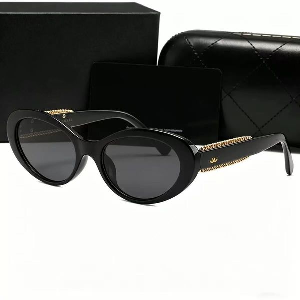 Luxury designer Cat Eye Oval sunglasses for women Exquisite Travel trend men gift Plano glasses Beach shading UV protection polarized with box nice