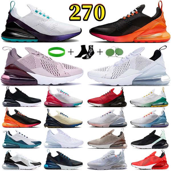 Designer shoe 270 running shoes mens 270s sneakers triple black white Houston San Francisco Core White Olive Light Bone Grape Brown red Men Womens Sport Sneakers