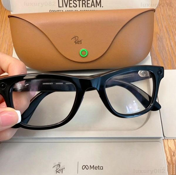 META Glasses RB With Camera Sunglasses Bluetooth Call Anti Shake HD Camera with Video Recording Dual Mic Reduction AI Smart Sunglasses with Charging Case - Bags, Shoes & Accs - huaqiangbeibuy