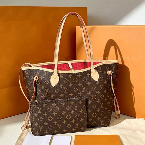 designer bag luxury bag tote bag shoulder bag full brown print bag leather bag crossbody bag high quality capacity composite shopping bag classic and popular styles - Bags, Luggage & Accessories - huaqiangbeibuy