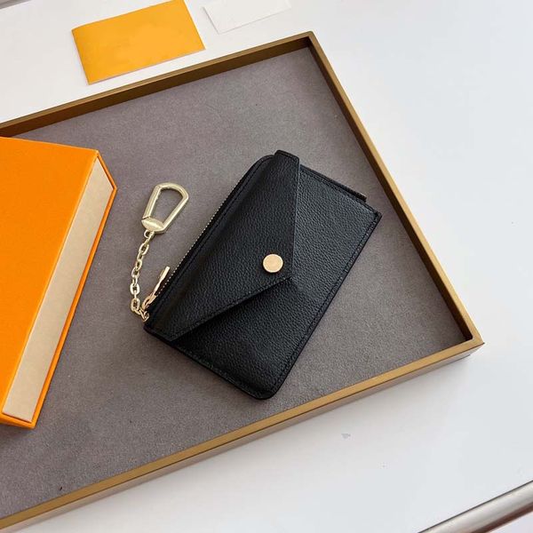 Designer wallet key chain pouch women Card Holder keychain Fashion purses embossed leather purse credit card mini wallets lady short money clutch bag with box PRPU - Bags, Luggage & Accessories - huaqiangbeibuy
