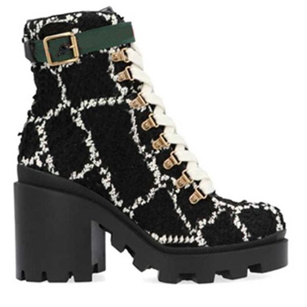 Women Platform Boots Designer Laureate Suede Desert Boot 5cm Heel Flamingos Heavy Duty Soles World Tour Spaceship Ankle Boots Leather Medal Coarse Winter Shoe NO013