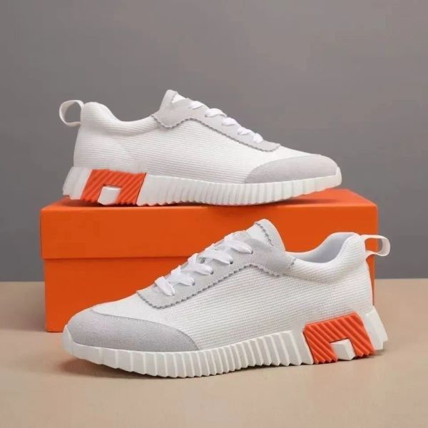 With box Bouncing Sneakers Designer Suede Casual Shoes Trainers Breathable Mesh Running Shoe Men Bounce Women Sneaker 02 - Shoes & Accessories - huaqiangbeibuy