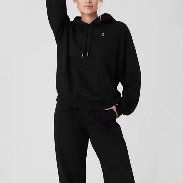 Womens Yoga Pants Hoodies Sweatshirt Designer Pant High Quality Womens Solid Color Yoga Sets High Waist Trousers Sportwear Sweatshirt Black Brown Gym Wear Size XS-L - Sports & Outdoors - huaqiangbeibuy